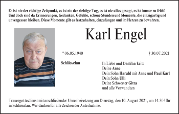 Anzeige von Karl Engel von MGO