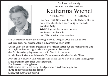 Anzeige von Katharina Wiendl von MGO