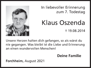 Anzeige von Klaus Oszenda von MGO