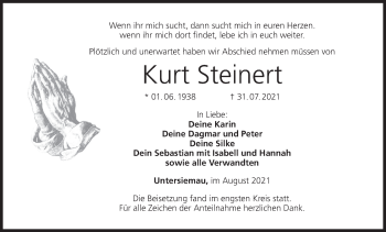 Anzeige von Kurt Steinert von MGO