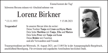 Anzeige von Lorenz Birkner von MGO