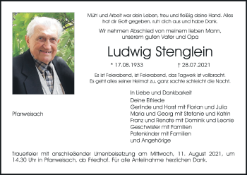 Anzeige von Ludwig Stenglein von MGO