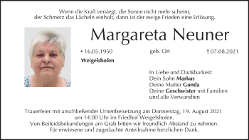 Anzeige von Margareta Neuner von MGO