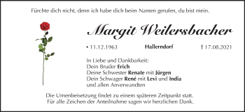 Anzeige von Margit Weilersbacher von MGO