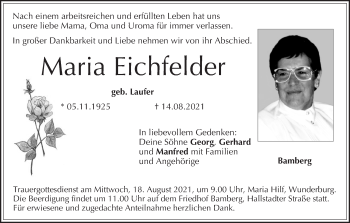 Anzeige von Maria Eichfelder von MGO