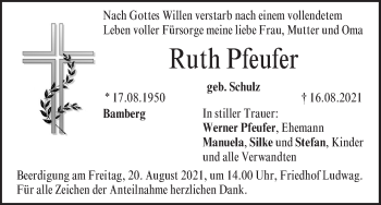 Anzeige von Ruth Pfeufer von MGO