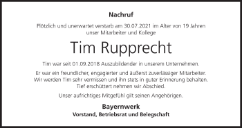 Anzeige von Tim Rupprecht von MGO
