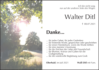 Anzeige von Walter Ditl von MGO