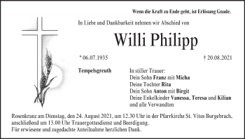 Anzeige von Willi Philipp von MGO