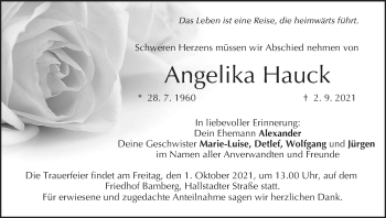 Anzeige von Angelika Hauck von MGO