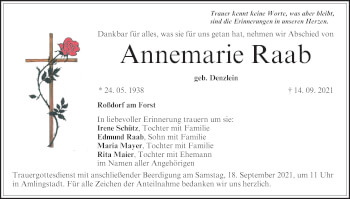 Anzeige von Annemarie Raab von MGO