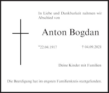 Anzeige von Anton Bogdan von MGO