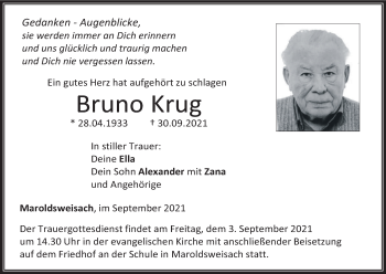 Anzeige von Bruno Krug von MGO
