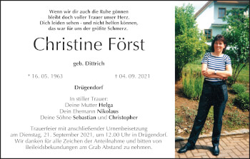Anzeige von Christine Först von MGO