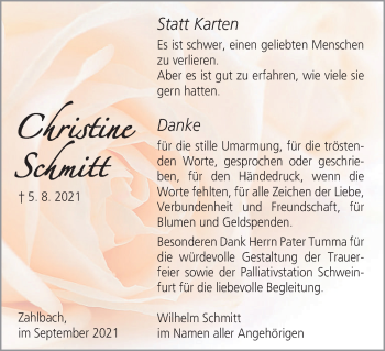 Anzeige von Christine Schmitt von MGO