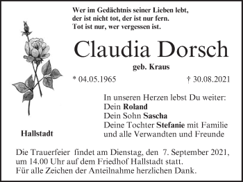 Anzeige von Claudia Dorsch von MGO