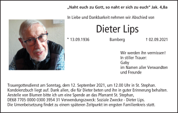 Anzeige von Dieter Lips von MGO