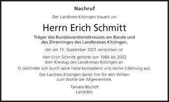 Anzeige von Erich Schmitt von MGO