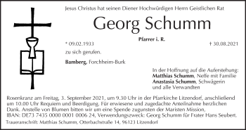Anzeige von Georg Schumm von MGO