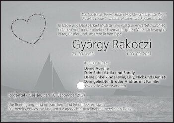 Anzeige von György Rakoczi von MGO