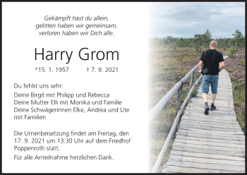 Anzeige von Harry Grom von MGO