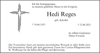 Anzeige von Hedi Reges von MGO