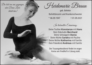 Anzeige von Heidemarie Braun von MGO