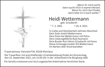 Anzeige von Heidi Wettermann von MGO