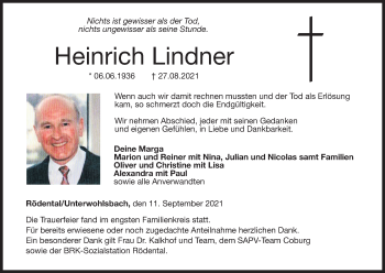 Anzeige von Heinrich Lindner von MGO