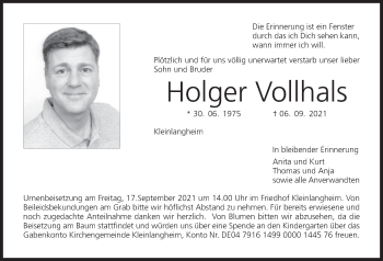 Anzeige von Holger Vollhals von MGO