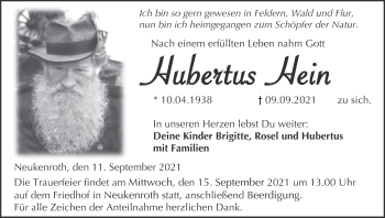 Anzeige von Hubertus Hein von MGO