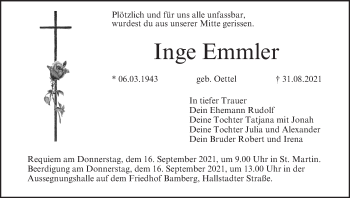 Anzeige von Inge Emmler von MGO