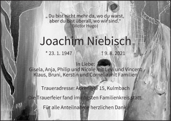 Anzeige von Joachim Niebisch von MGO