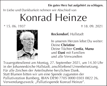 Anzeige von Konrad Heinze von MGO