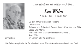 Anzeige von Leo Wilm von MGO