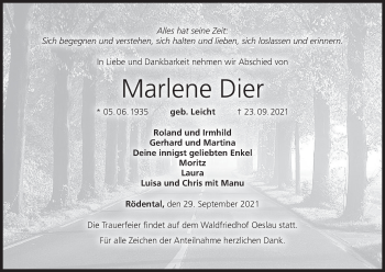 Anzeige von Marlene Dier von MGO