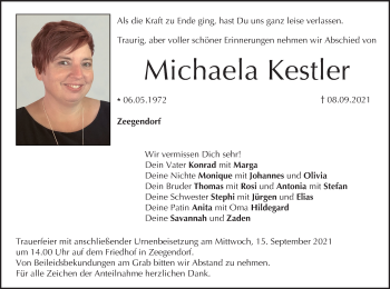 Anzeige von Michaela Kestler von MGO