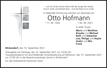 Anzeige von Otto Hofmann von MGO