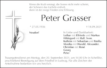 Anzeige von Peter Grasser von MGO