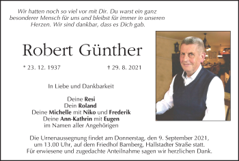 Anzeige von Robert Günther von MGO