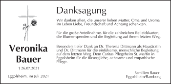 Anzeige von Veronika Bauer von MGO