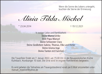 Anzeige von Alisia Tilda Möckel von MGO