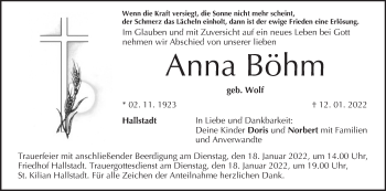 Anzeige von Anna Böhm von MGO