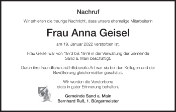 Anzeige von Anna Geisel von MGO