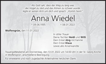 Anzeige von Anna Wiedel von MGO