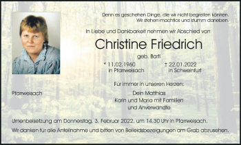 Anzeige von Christine Friedrich von MGO