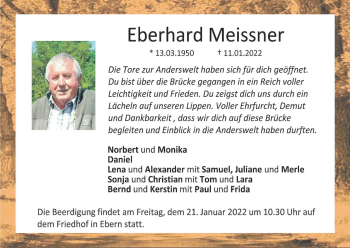 Anzeige von Eberhard Meissner von MGO