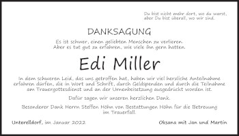 Anzeige von Edi Miller von MGO