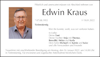 Anzeige von Edwin Kraus von MGO
