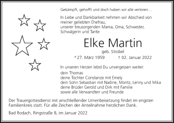 Anzeige von Elke Martin von MGO